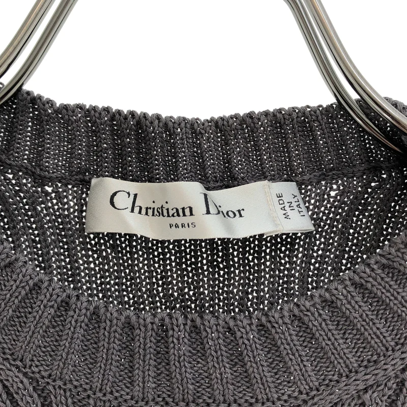 Christian Dior / クリスチャンディオール | Logo Star Short Sleeve Knit ロゴスター ニット | 36 | レディース