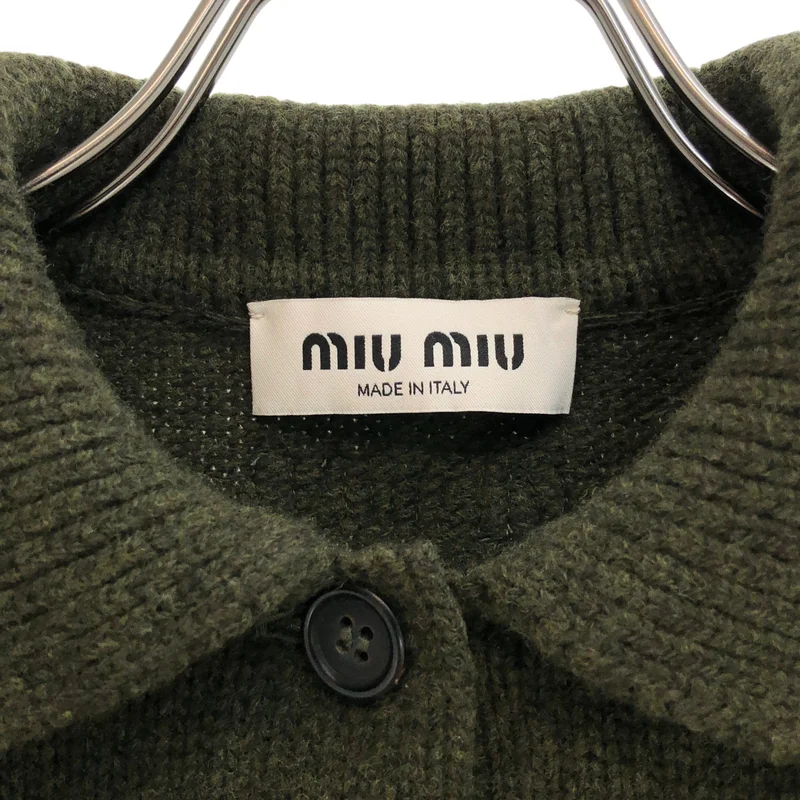 miu miu / ミュウミュウ | 2025AW | ウール ロゴ カーディガン | 36 | レディース