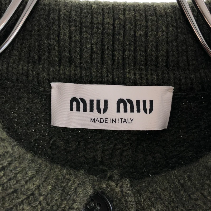 miu miu / ミュウミュウ | 2025AW | ウール ロゴ カーディガン | 36 | レディース