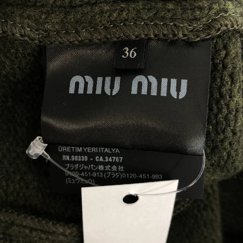 miu miu / ミュウミュウ | 2025AW | ウール ロゴ カーディガン | 36 | レディース