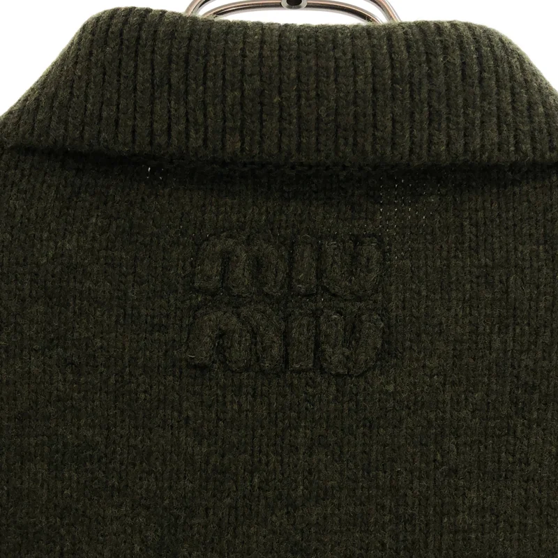 miu miu / ミュウミュウ | 2025AW | ウール ロゴ カーディガン | 36 | レディース