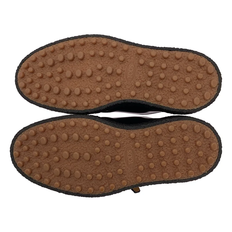 TOD'S / トッズ | レザー バイカラー プラットフォーム モカシンローファー | 39 | レディース