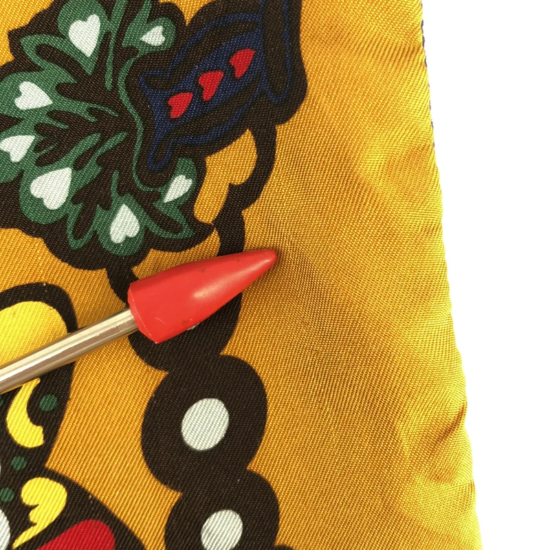 MOSCHINO / モスキーノ | シルク 切替 フリンジ ストール |