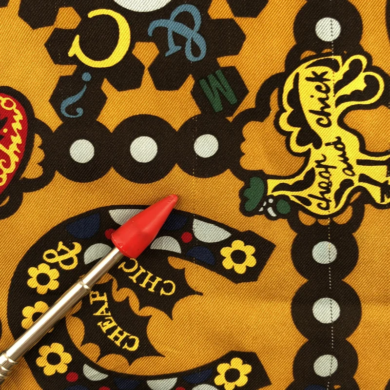 MOSCHINO / モスキーノ | シルク 切替 フリンジ ストール |