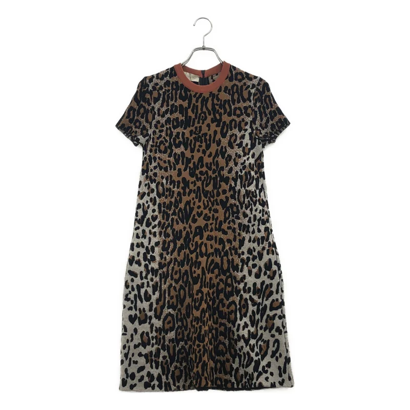 STELLA McCARTNEY / ステラマッカートニー | レオパード柄 ニットワンピース | 38 | レディース