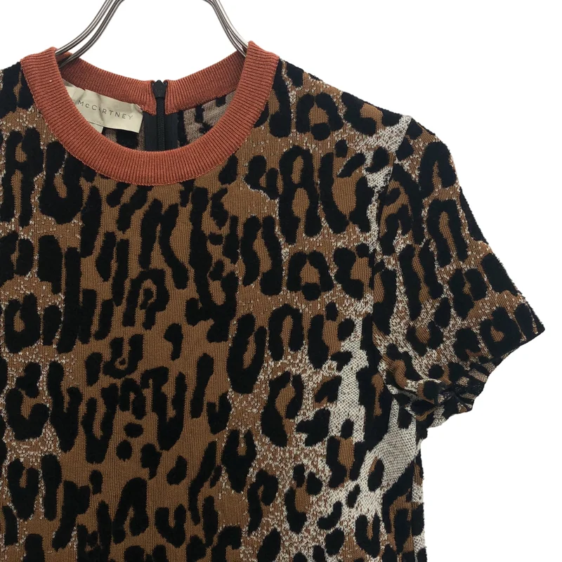STELLA McCARTNEY / ステラマッカートニー | レオパード柄 ニットワンピース | 38 | レディース