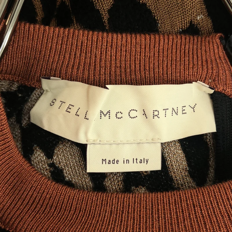STELLA McCARTNEY / ステラマッカートニー | レオパード柄 ニットワンピース | 38 | レディース