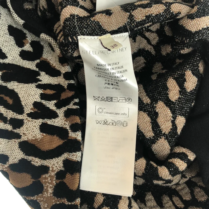 STELLA McCARTNEY / ステラマッカートニー | レオパード柄 ニットワンピース | 38 | レディース