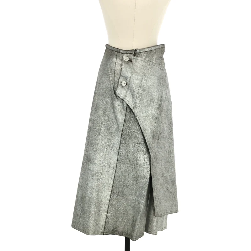 COMME des GARCONS / コムデギャルソン | 1994AW | ウール 樹脂コーティング ラップスカート | S | レディース