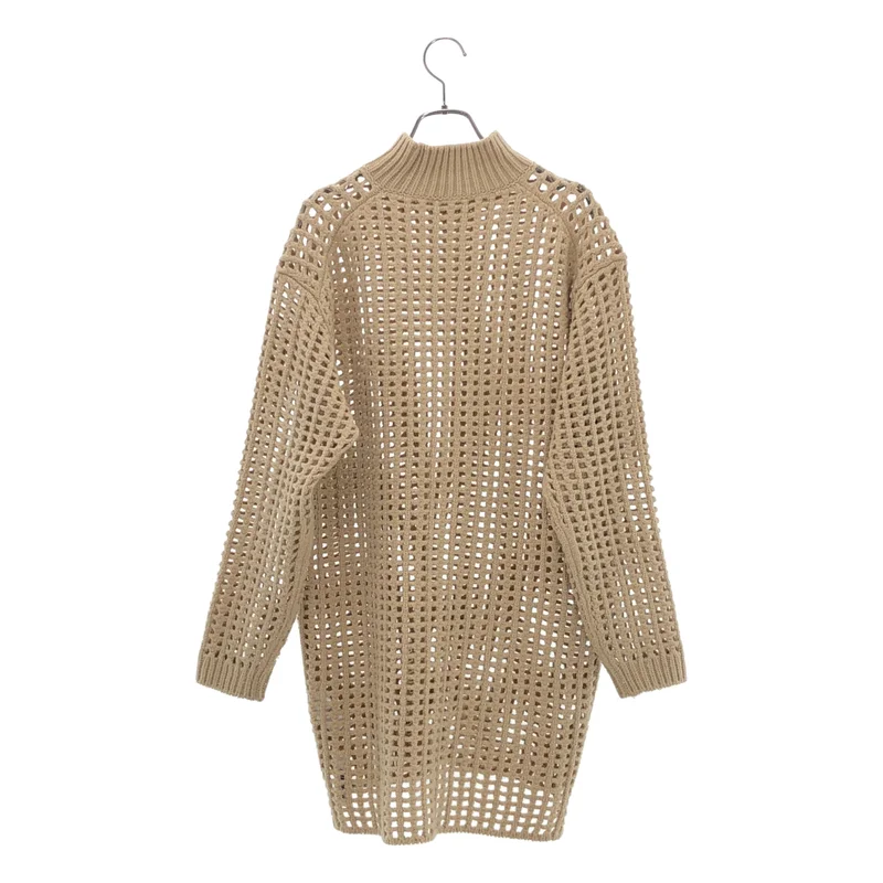 AURALEE / オーラリー | 2022AW | WOOL FELT YARN MESH KNIT MOCK NECK LONG PULLOVER / ウール フェルトヤーンニット モックネック ロングプルオーバー | 0 | レディース