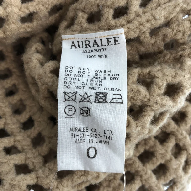 AURALEE / オーラリー | 2022AW | WOOL FELT YARN MESH KNIT MOCK NECK LONG PULLOVER / ウール フェルトヤーンニット モックネック ロングプルオーバー | 0 | レディース