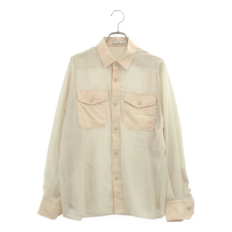 HYKE / ハイク | 2025SS | SHEER TWILL SHIRT ロングスリーブ シャツ | 1 | レディース
