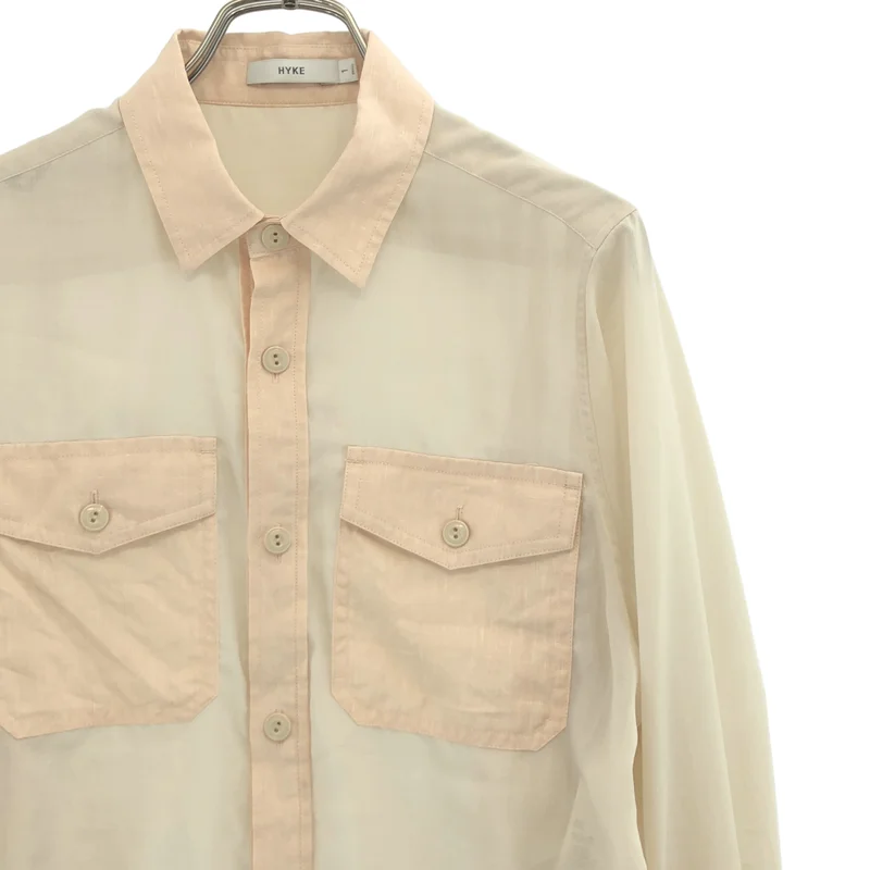 HYKE / ハイク | 2025SS | SHEER TWILL SHIRT ロングスリーブ シャツ | 1 | レディース