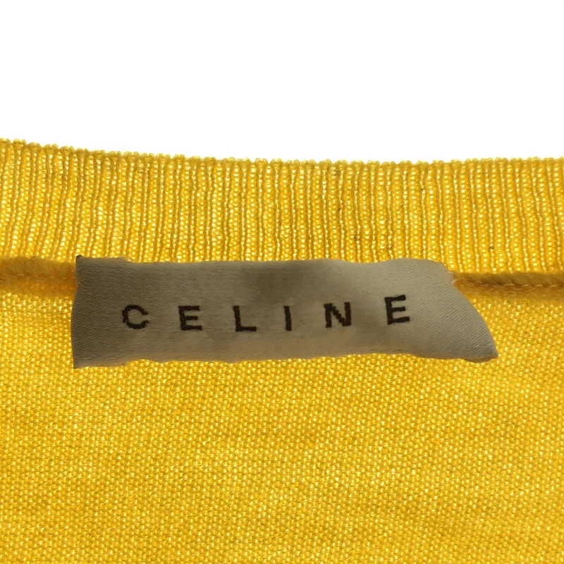 CELINE / セリーヌ | ロゴ  Vネック ニット | S | レディース