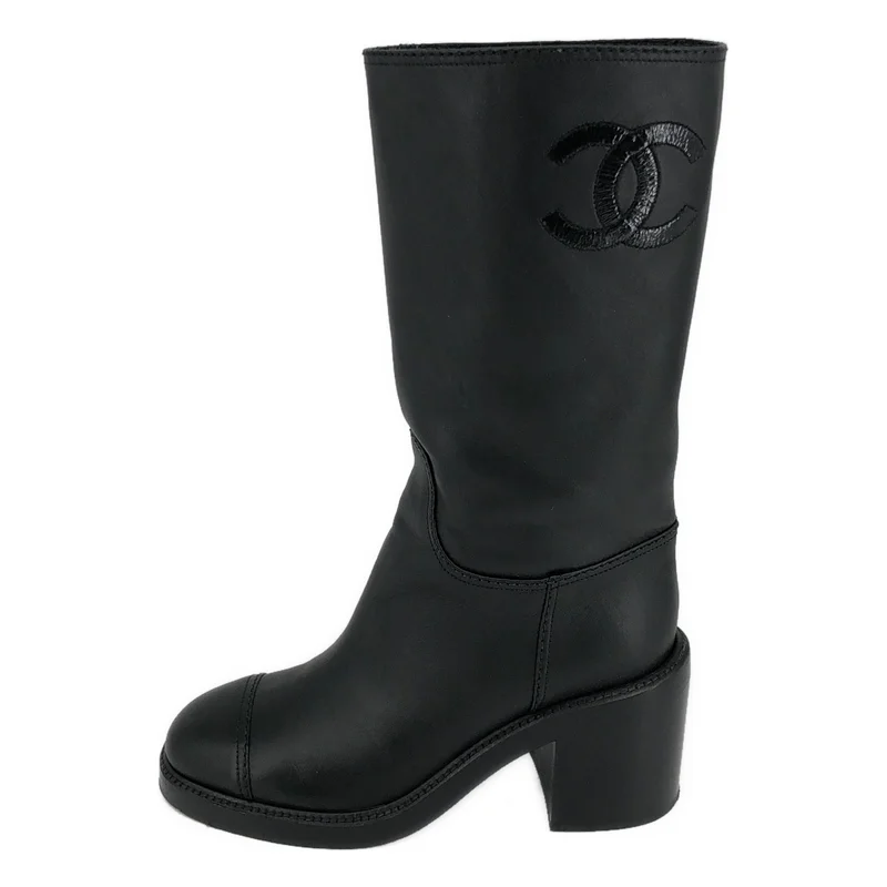 CHANEL / シャネル | ココマーク レザー ブーツ G39614 | 38C | レディース