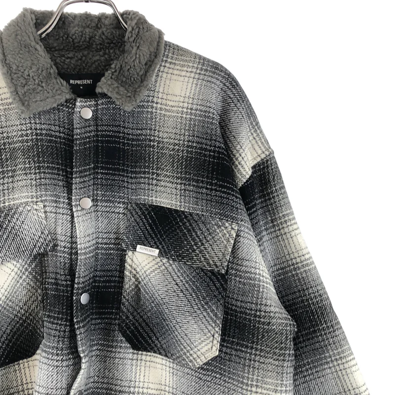 REPRESENT / リプレゼント | SHERPA SHIRT / ウール混 チェック シェルパシャツ | M | メンズ