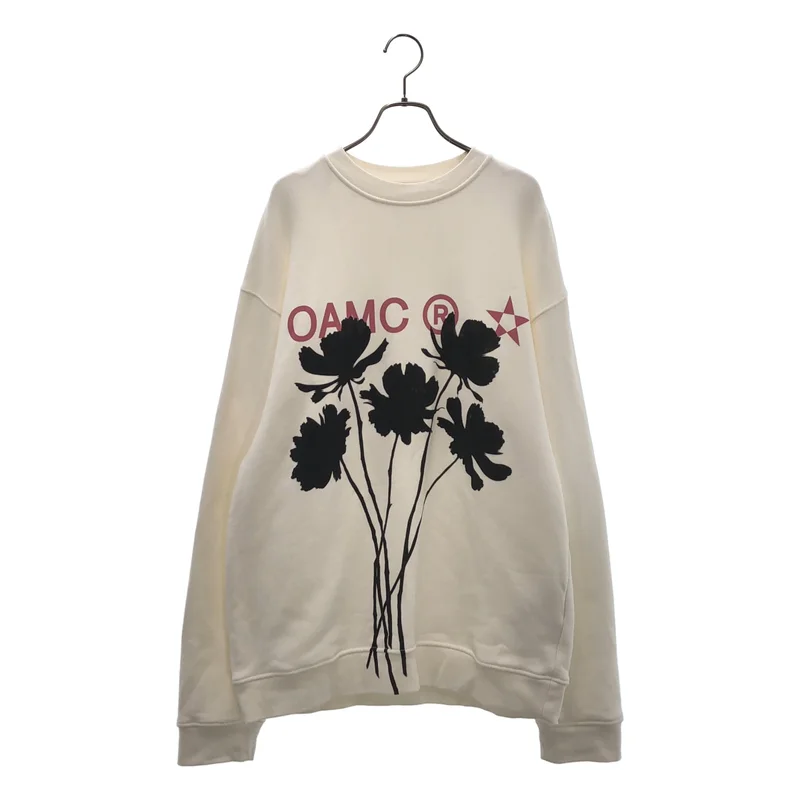 OAMC / オーエーエムシー | WHIFF CREWNECK  コットン フラワープリント スウェット | M | ホワイト | メンズ OAMC / オーエーエムシー | WHIFF CREWNECK コットン フラワープリント