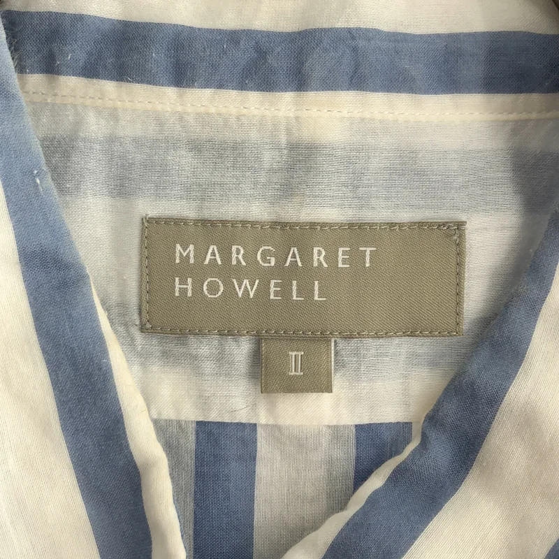 MARGARET HOWELL / マーガレットハウエル | ストライプ プルオーバーシャツワンピース | 2 | レディース