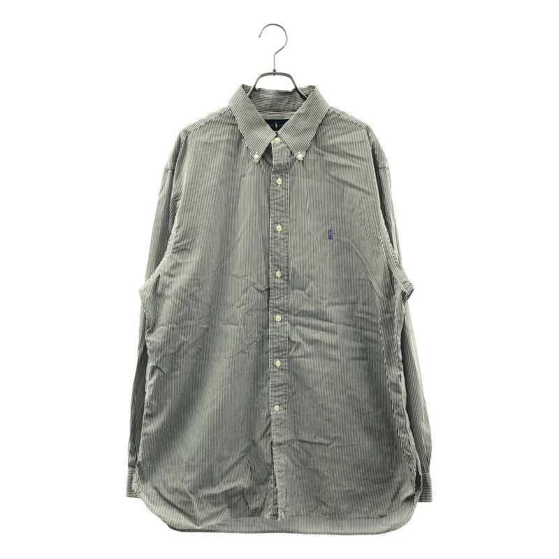 RALPH LAUREN / ラルフローレン | ストライプ ワンポイントポニー オーバーサイズ シャツ | 17 1/2 34-35 | メンズ