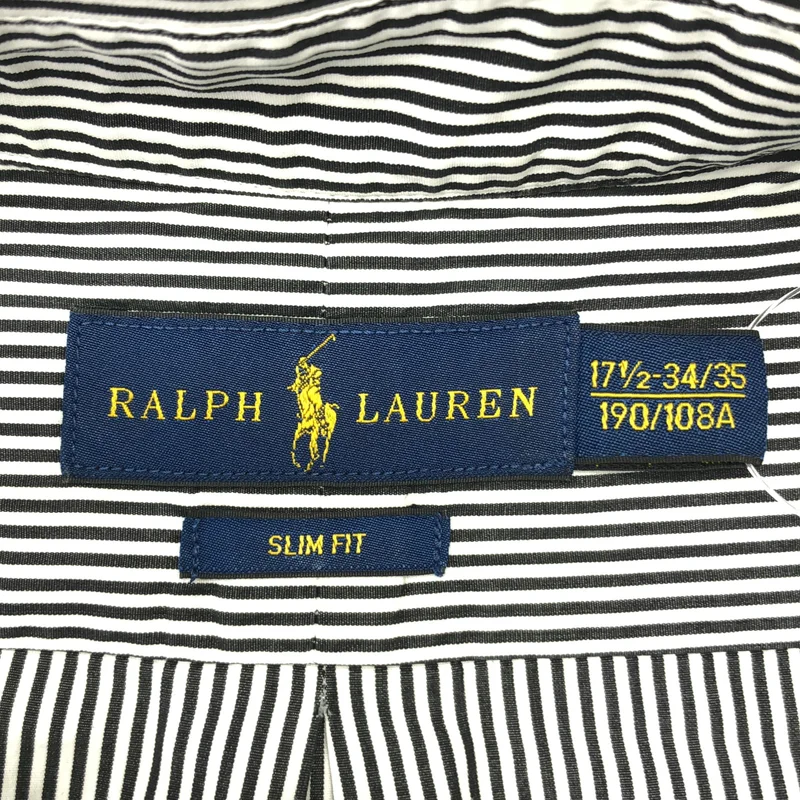 RALPH LAUREN / ラルフローレン | ストライプ ワンポイントポニー オーバーサイズ シャツ | 17 1/2 34-35 | メンズ