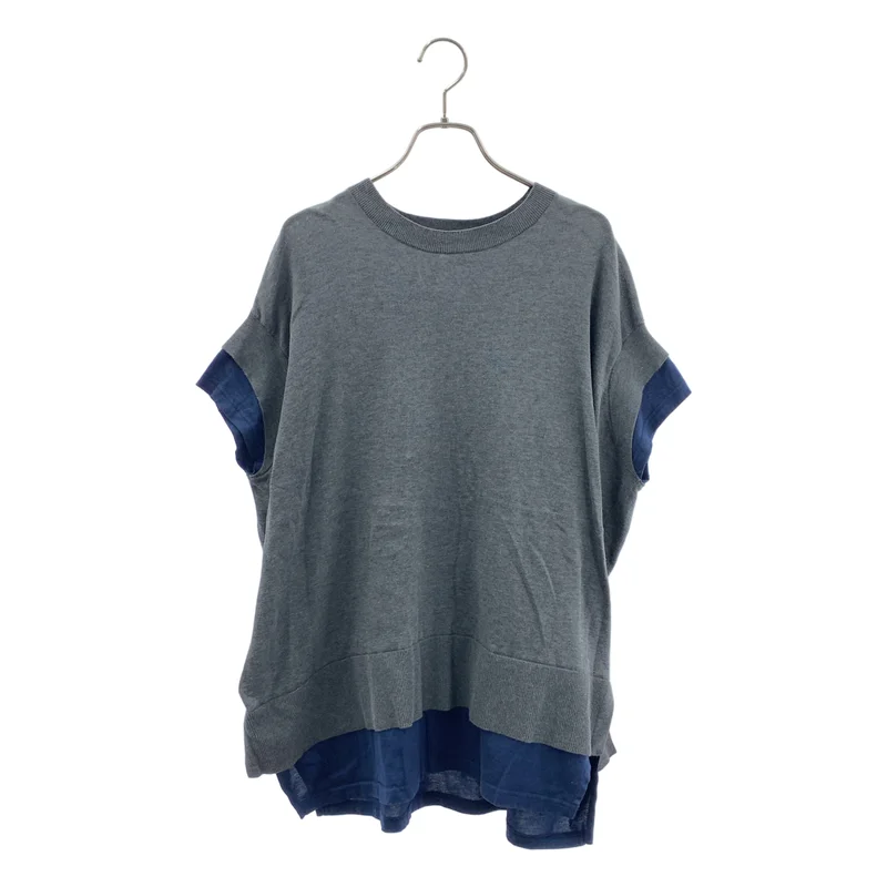 ENFOLD / エンフォルド | 2025SS | KNIT LAYERED PULLOVER ニット レイヤード プルオーバー | 38 | レディース