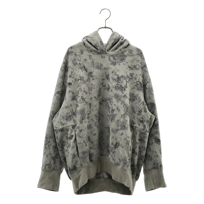 Mame Kurogouchi / マメクロゴウチ | 2024SS | Floral Flock Printed Fleece Lining Hoodie フーデッドパーカ | 2 | レディース