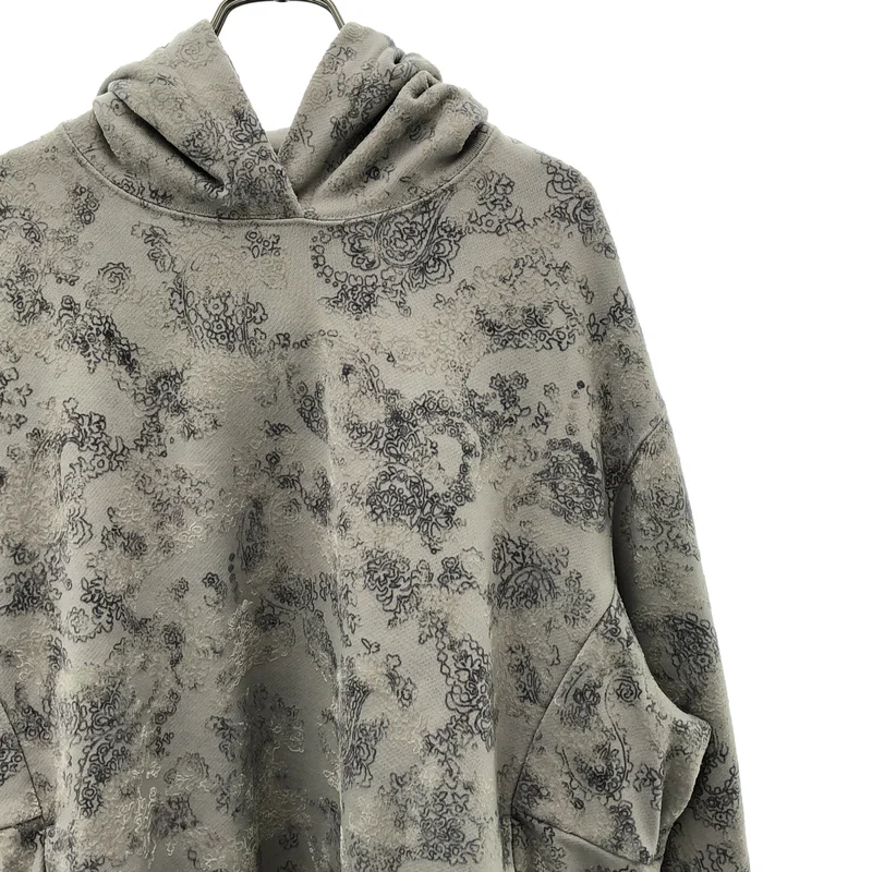 Mame Kurogouchi / マメクロゴウチ | 2024SS | Floral Flock Printed Fleece Lining Hoodie フーデッドパーカ | 2 | レディース