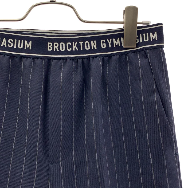 BROCKTON GYMNASIUM / ブロックトンジムネイジアム | ストライプ ウエストロゴ パンツ | 36 | レディース