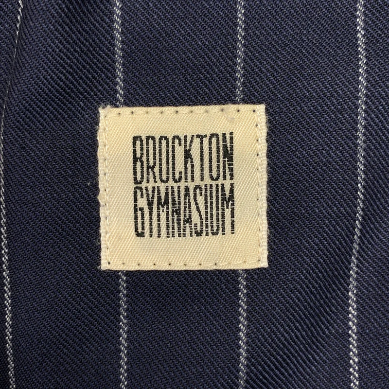 BROCKTON GYMNASIUM / ブロックトンジムネイジアム | ストライプ ウエストロゴ パンツ | 36 | レディース