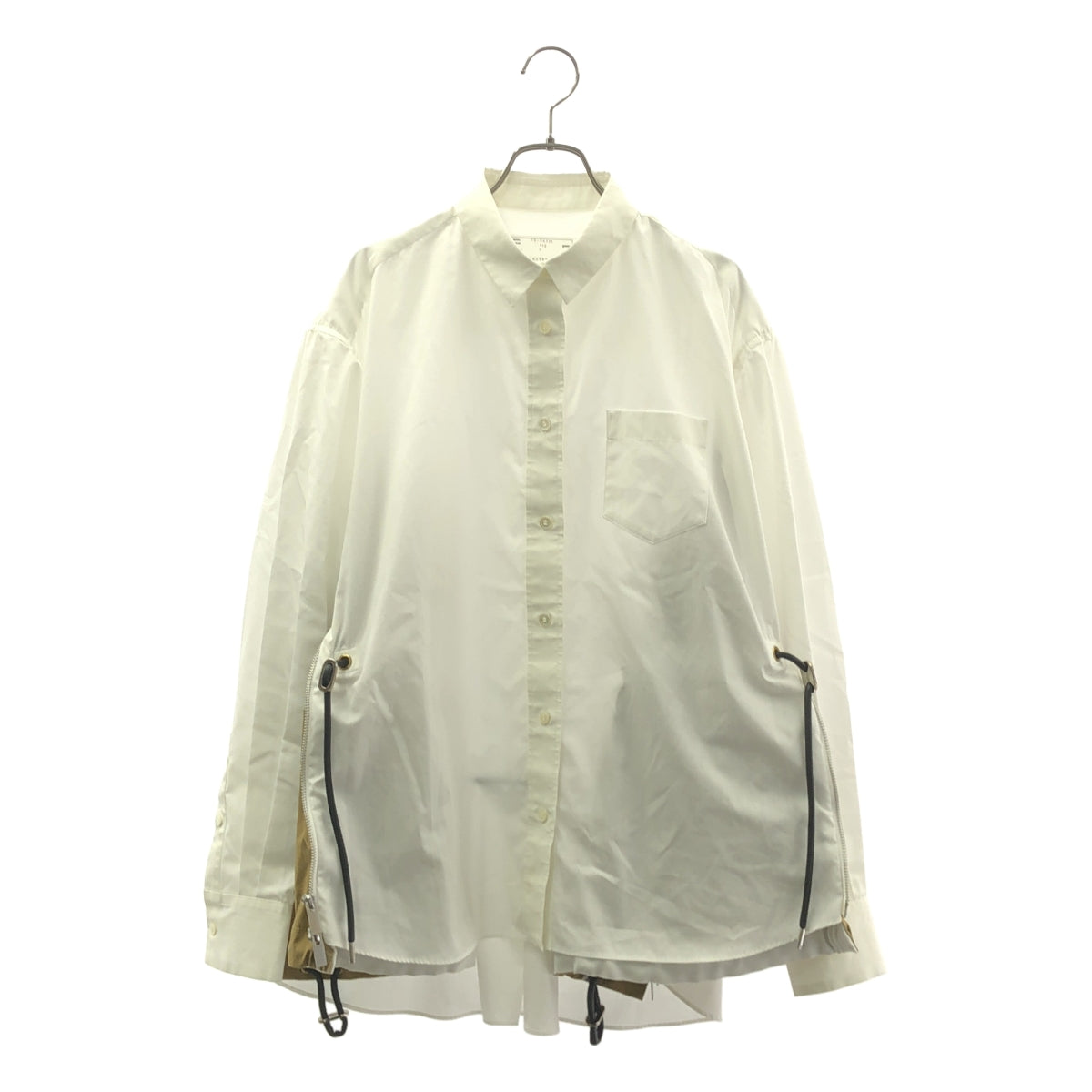sacai / サカイ | サイドジップ ドッキング シャツ | 3 | ホワイト