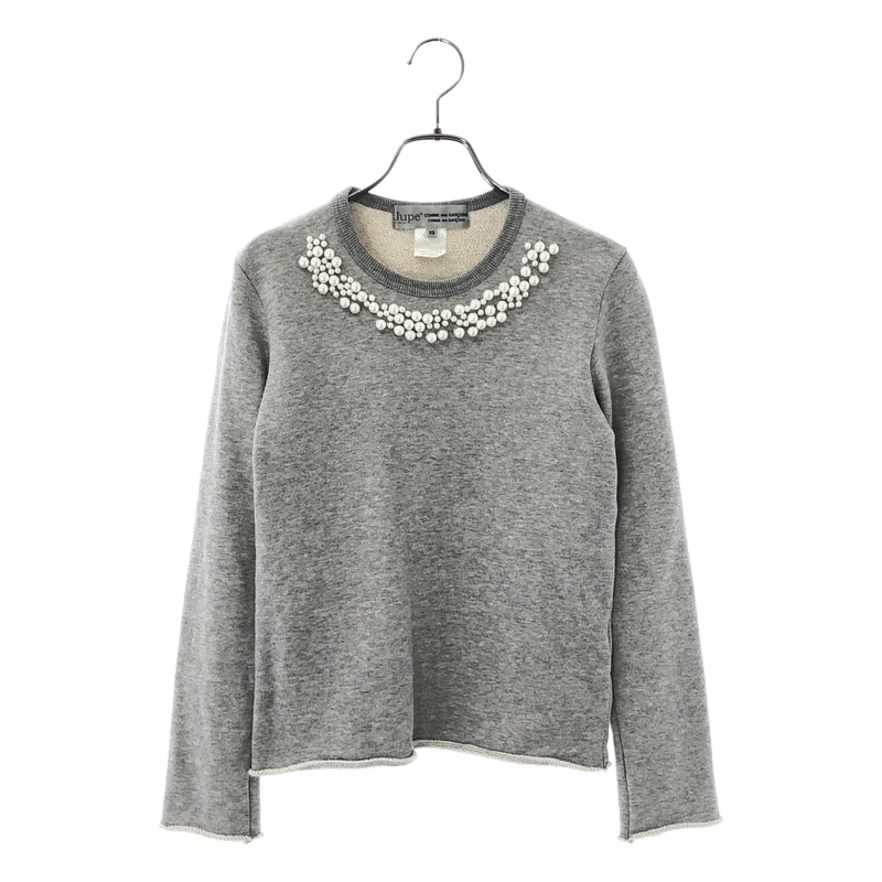 COMME des GARCONS COMME des GARCONS / コムコム | jupe BY JACKIE / パールビジュー スウェット | XS | レディース