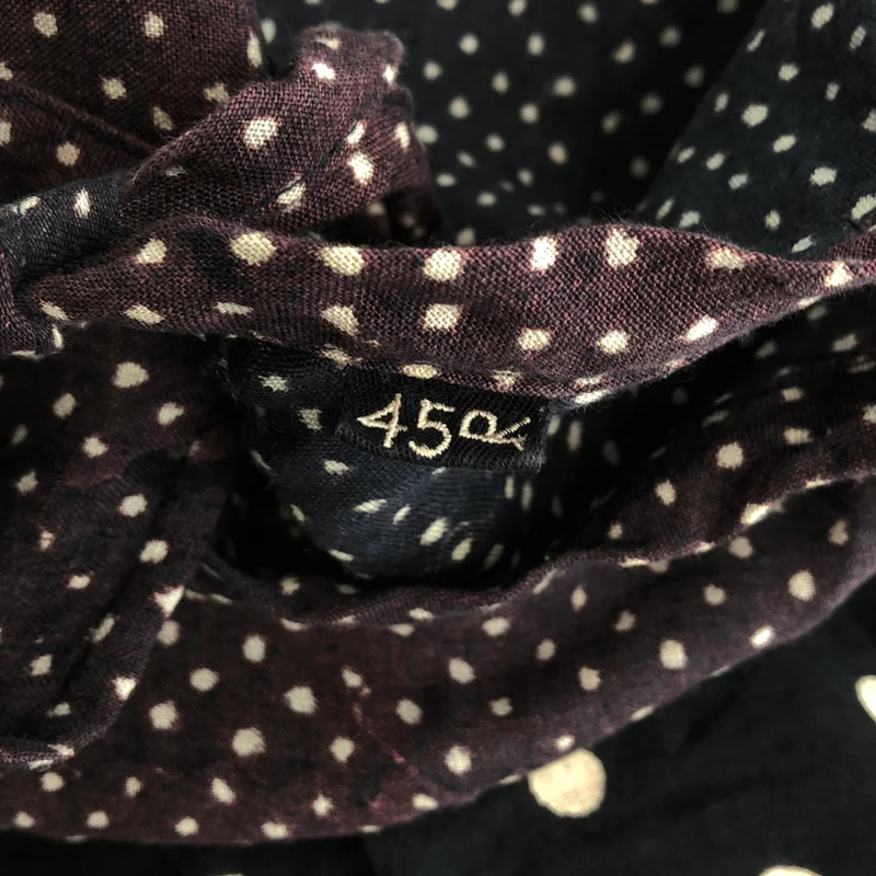 45r / フォーティファイブアール | インド リネンドットプリントのドレス ワンピース |