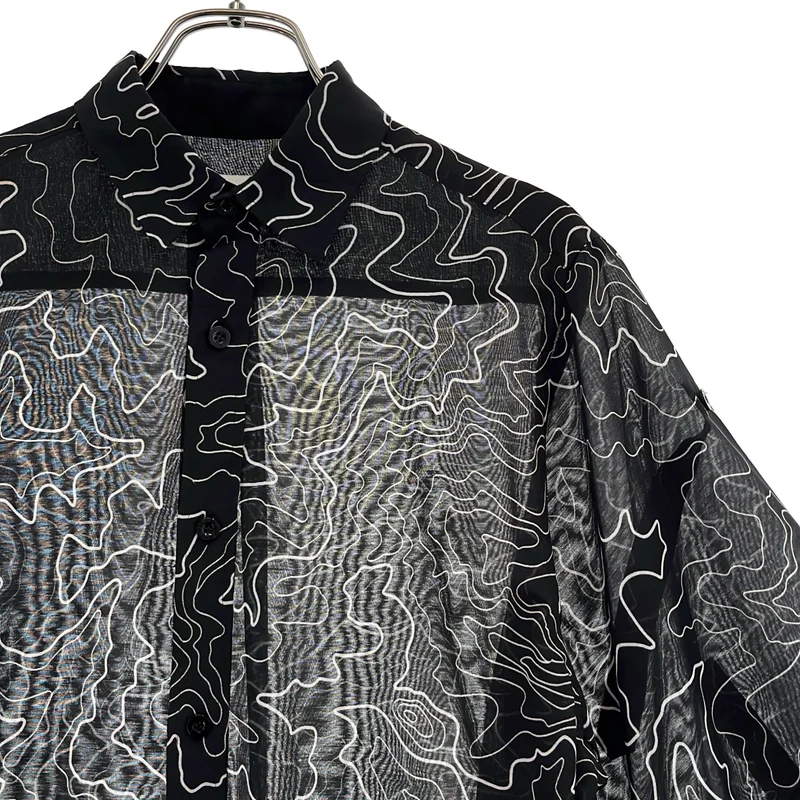 HYKE / ハイク | 2024SS | CONTOUR LINE BELL-SLEEVE SHIRT シャツ | 1 | レディース