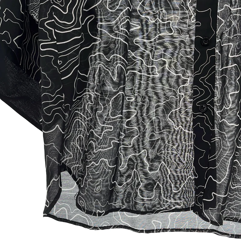 HYKE / ハイク | 2024SS | CONTOUR LINE BELL-SLEEVE SHIRT シャツ | 1 | レディース