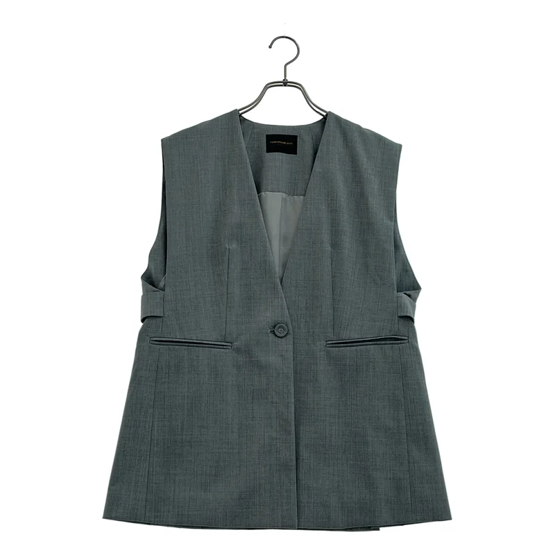 FRANK LEDER / フランクリーダー | WOOL VEST ウール メランジ Vネック