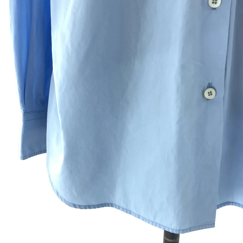 PRADA / プラダ | トライアングルロゴパッチ バックリボン シャツ | 36 | レディース