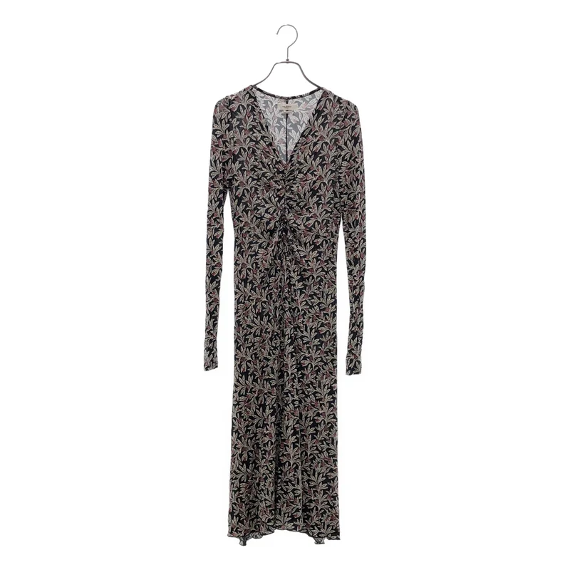 ISABEL MARANT ETOILE / イザベルマランエトワール | ストレッチ 総柄 Vネック ワンピース | 38 | レディース