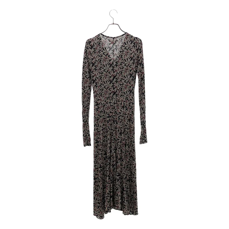 ISABEL MARANT ETOILE / イザベルマランエトワール | ストレッチ 総柄 Vネック ワンピース | 38 | レディース