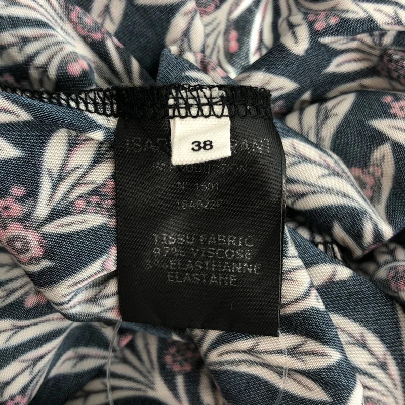 ISABEL MARANT ETOILE / イザベルマランエトワール | ストレッチ 総柄 Vネック ワンピース | 38 | レディース