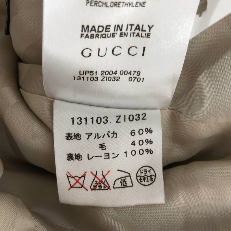 GUCCI / グッチ | ウール アルパカ リボン ハーフコート | 38 | レディース