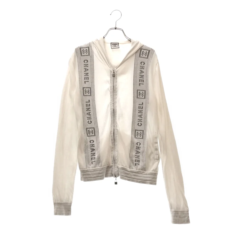 CHANEL / シャネル | コットン ロゴ フーデッド パーカ / スポーツライン | 38 | レディース