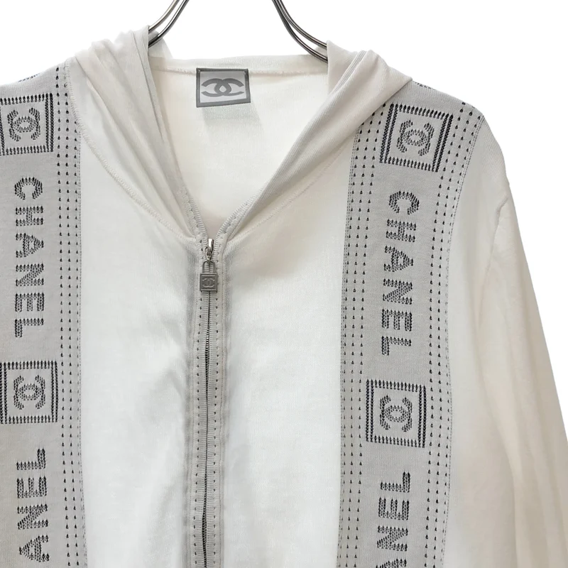 CHANEL / シャネル | コットン ロゴ フーデッド パーカ / スポーツライン | 38 | レディース