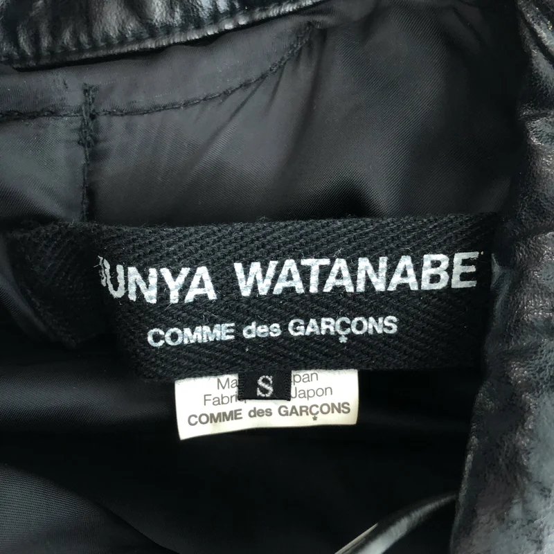 JUNYA WATANABE COMME des GARCONS / ジュンヤワタナベ | 2007AW | コットン 樹脂加工 再構築 ダブルライダースジャケット | S | レディース