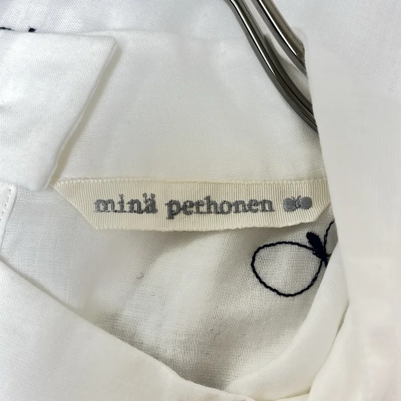 mina perhonen / ミナペルホネン | choucho ショートスリーブ ハイネックブラウス シャツ | 36 | レディース