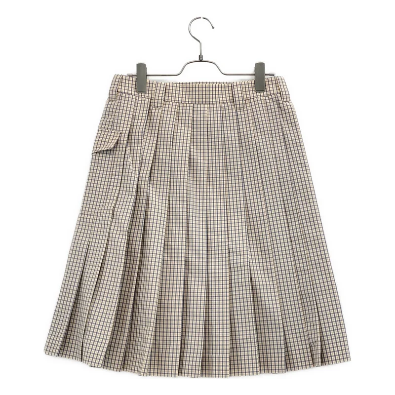 miu miu / ミュウミュウ | 2025 | チェック テクニカルファブリック スカート | 36 | レディース