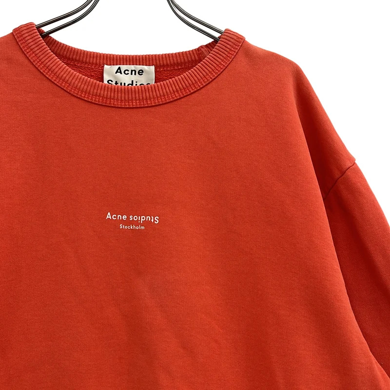 Acne Studios / アクネストゥディオズ | ロゴプリント クルーネック スウェット | XS | メンズ