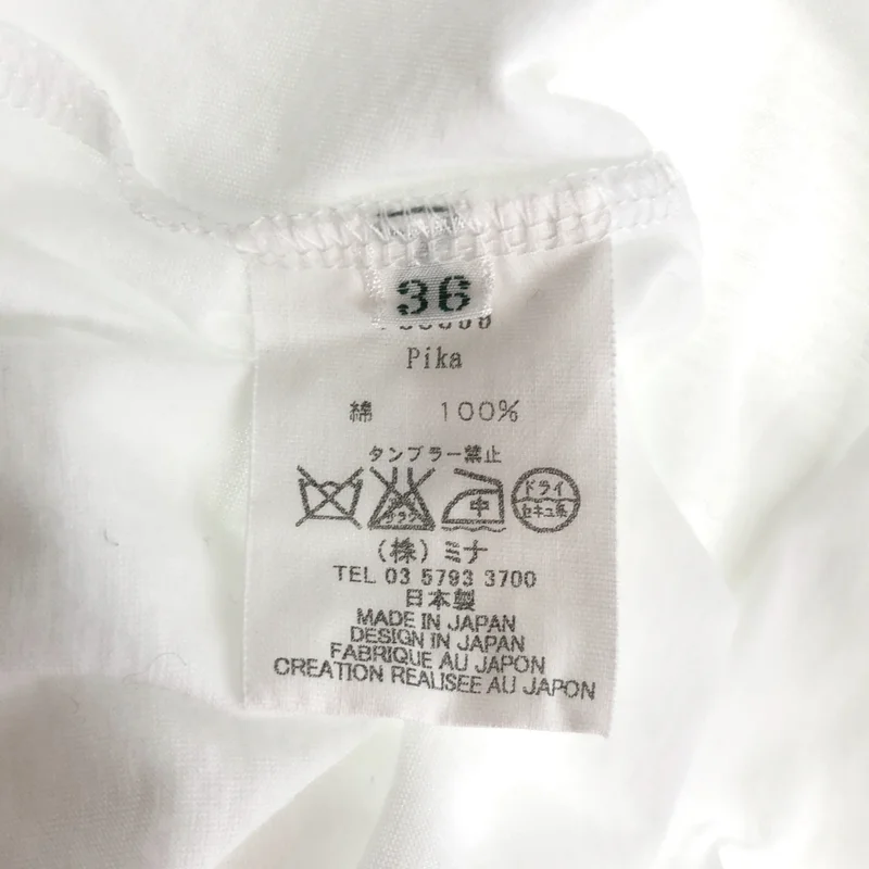mina perhonen / ミナペルホネン | pika / ちょうちょ クルーネック Tシャツ カットソー | 36 | レディース