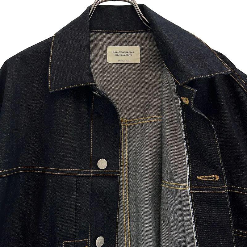 beautiful people / ビューティフルピープル | selvedge denim big blouson セルヴィッチデニムビッグブルゾン | 38 | レディース