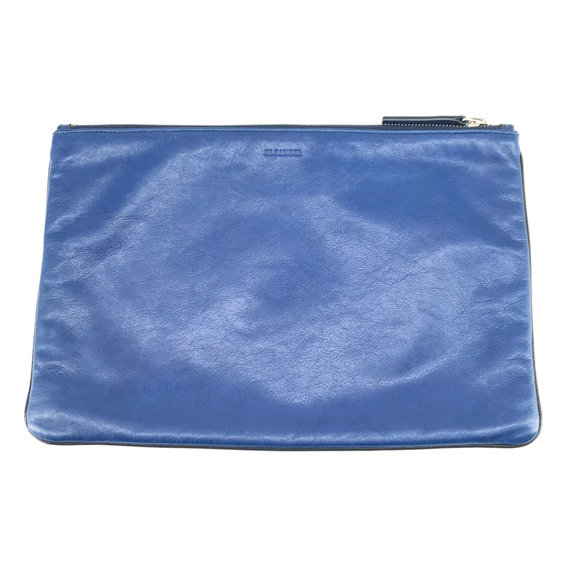 JIL SANDER / ジルサンダー | レザー バイカラー クラッチバッグ |