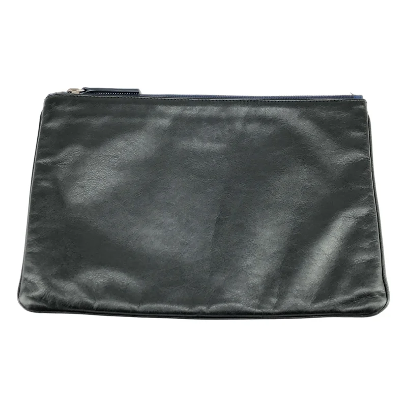 JIL SANDER / ジルサンダー | レザー バイカラー クラッチバッグ |